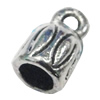 Zinc Alloy Cord End Caps, lead-free, 5x8mm, hole:3mm, Sold by Bag