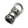 Zinc Alloy Cord End Caps, lead-free, 4x10mm, hole:2.5mm, Sold by Bag