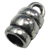 Zinc Alloy Cord End Caps, lead-free, 6x10mm, hole:4mm, Sold by Bag