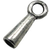 Zinc Alloy Cord End Caps, lead-free, 4x14mm, hole:3mm, Sold by Bag