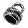 Zinc Alloy Cord End Caps, lead-free, 9x10mm, hole:6mm, Sold by Bag