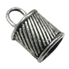 Zinc Alloy Cord End Caps, lead-free, 14x10mm, hole:8mm, Sold by Bag