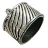 Zinc Alloy Cord End Caps, lead-free, 16x14mm, hole:14mm, Sold by Bag