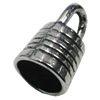 Zinc Alloy Cord End Caps, lead-free, 9x14mm, hole:6mm, Sold by Bag