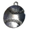 Pendant/Charm, Zinc Alloy Jewelry Findings, Lead-free, Sport balls 19mm, Sold by Bag