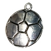 Pendant/Charm, Zinc Alloy Jewelry Findings, Lead-free, Sport balls 19mm, Sold by Bag