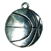 Pendant/Charm, Zinc Alloy Jewelry Findings, Lead-free, Sport balls 19mm, Sold by Bag