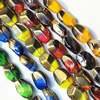 Electroplate Glass Beads, mix colors, 9x13mm, Hole Approx:1mm, Sold per 16-inch Strand