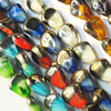 Electroplate Glass Beads, mix colors, 12x15mm, Hole Approx:1mm, Sold per 16-inch Strand