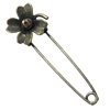 Zinc alloy brooch, Fashion jewelry, Lead-free Flower, Length: about 55mm, Head size:20mm, Sold by PC