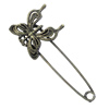 Zinc alloy brooch, Fashion jewelry, Lead-free animal, Length: about 55mm, Head size:23mm, Sold by PC