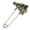 Zinc alloy brooch, Fashion jewelry, Lead-free Tree, Length: about 55mm, Head size:25x18mm, Sold by PC