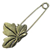 Zinc alloy brooch, Fashion jewelry, Lead-free Tree, Length: about 55mm, Head size:23x29mm, Sold by PC