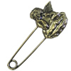 Zinc alloy brooch, Fashion jewelry, Lead-free Angel, Length: about 55mm, Head size:27x24mm, Sold by PC