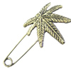 Zinc alloy brooch, Fashion jewelry, Lead-free, Length: about 55mm, Head size:34x30mm, Sold by PC