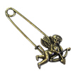 Zinc alloy brooch, Fashion jewelry, Lead-free, Length: about 55mm, Head size:24x21mm, Sold by PC