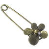 Zinc alloy brooch, Fashion jewelry, Lead-free, Length: about 55mm, Head size:22mm, Sold by PC