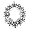 Zinc Alloy Pendant settings, Lead-free, Outside diameter:70x53mm, Interior diameter:30x40mm, Sold by PC