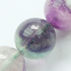 Gemstone beads, green fluorite, round, 12mm, Sold per 7-7.5 inch Strand