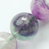 Gemstone beads, green fluorite, round, 6mm, Sold per 7-7.5 inch Strand