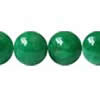 Gemstone beads, green jade, round, 12mm, Sold per 16-inch Strand 