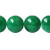 Gemstone beads, green jade, round, 8mm, Sold per 16-inch Strand 