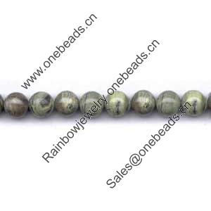 Gemstone beads, green opal, round, 8mm, Sold per 16-inch Strand 