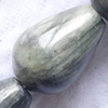 Gemstone beads, green rutilated jasper, 8x12mm, Sold per 16-inch Strand 