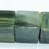 Gemstone beads, green rutilated quartz, cube, 12x12mm, Sold per 16-inch Strand 