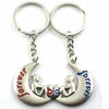 Zinc Alloy Lover keyring, Pendant Size 25mm-40mm, Length Approx:3.5inch-4inch, Sold by Pair