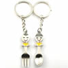 Zinc Alloy Lover keyring, Pendant Size 25mm-40mm, Length Approx:3.5inch-4inch, Sold by Pair