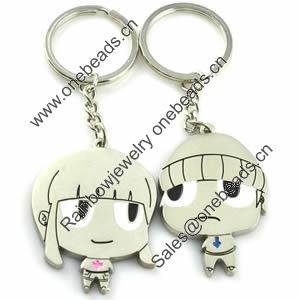 Zinc Alloy Lover keyring, Pendant Size 25mm-40mm, Length Approx:3.5inch-4inch, Sold by Pair