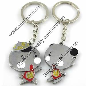 Zinc Alloy Lover keyring, Pendant Size 25mm-40mm, Length Approx:3.5inch-4inch, Sold by Pair