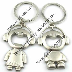 Zinc Alloy Lover keyring, Pendant Size 25mm-40mm, Length Approx:3.5inch-4inch, Sold by Pair