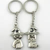 Zinc Alloy Lover keyring, Pendant Size 25mm-40mm, Length Approx:3.5inch-4inch, Sold by Pair