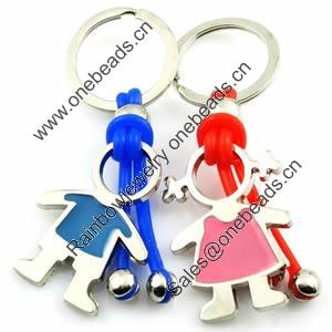 Zinc Alloy Lover keyring, Pendant Size 25mm-40mm, Length Approx:3.5inch-4inch, Sold by Pair