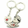 Zinc Alloy Lover keyring, Pendant Size 25mm-40mm, Length Approx:3.5inch-4inch, Sold by Pair