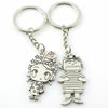 Zinc Alloy Lover keyring, Pendant Size 25mm-40mm, Length Approx:3.5inch-4inch, Sold by Pair