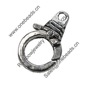 Zinc Alloy Clasp, Fashion Jewelry Clasp, Lead-free Length:18mm, Sold by Bag