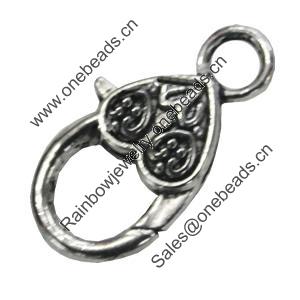 Zinc Alloy Clasp, Fashion Jewelry Clasp, Lead-free Length:25mm, Sold by Bag