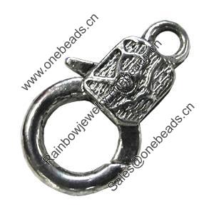 Zinc Alloy Clasp, Fashion Jewelry Clasp, Lead-free Length:23mm, Sold by Bag