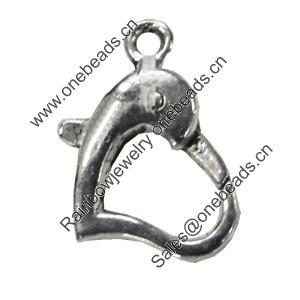 Zinc Alloy Clasp, Fashion Jewelry Clasp, Lead-free Length:14mm, Sold by Bag