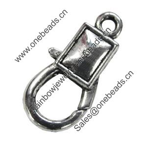 Zinc Alloy Clasp, Fashion Jewelry Clasp, Lead-free Length:27mm, Sold by Bag