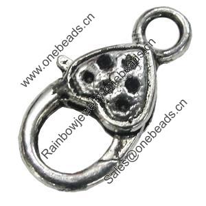 Zinc Alloy Clasp, Fashion Jewelry Clasp, Lead-free Length:25mm, Sold by Bag