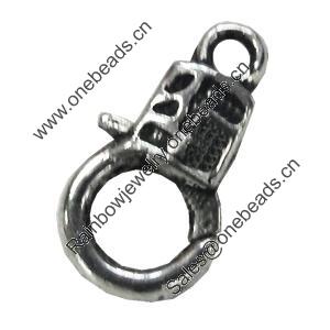 Zinc Alloy Clasp, Fashion Jewelry Clasp, Lead-free Length:18mm, Sold by Bag