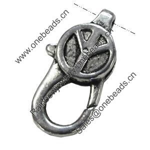Zinc Alloy Clasp, Fashion Jewelry Clasp, Lead-free Length:27mm, Sold by Bag