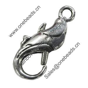 Zinc Alloy Clasp, Fashion Jewelry Clasp, Lead-free Length:23mm, Sold by Bag
