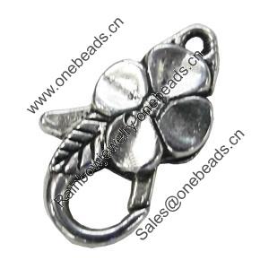 Zinc Alloy Clasp, Fashion Jewelry Clasp, Lead-free Length:25mm, Sold by Bag