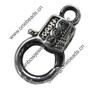 Zinc Alloy Clasp, Fashion Jewelry Clasp, Lead-free Length:17mm, Sold by Bag