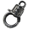 Zinc Alloy Clasp, Fashion Jewelry Clasp, Lead-free Length:17mm, Sold by Bag